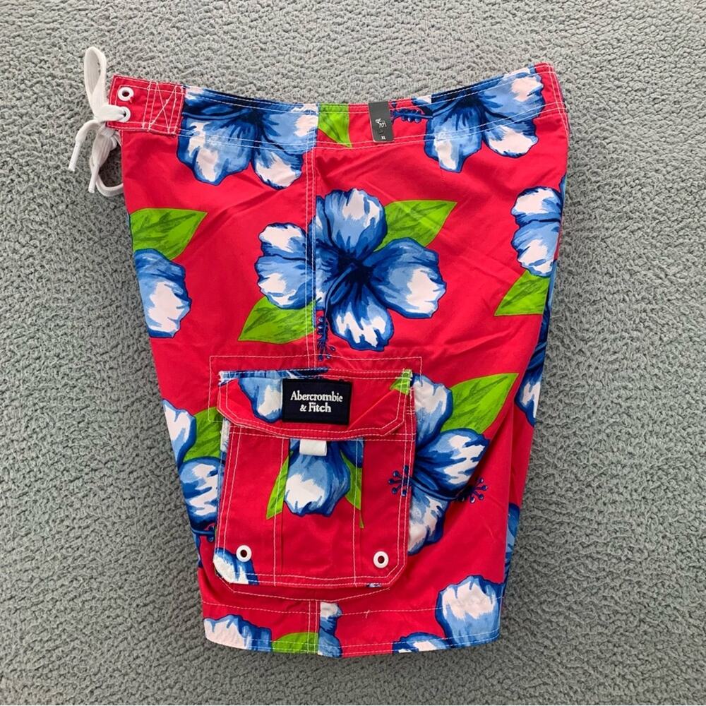Abercrombie & Fitch Men's Swim Boardshorts Hibiscus Tropical NWT - Size: XL - Picture 5 of 16